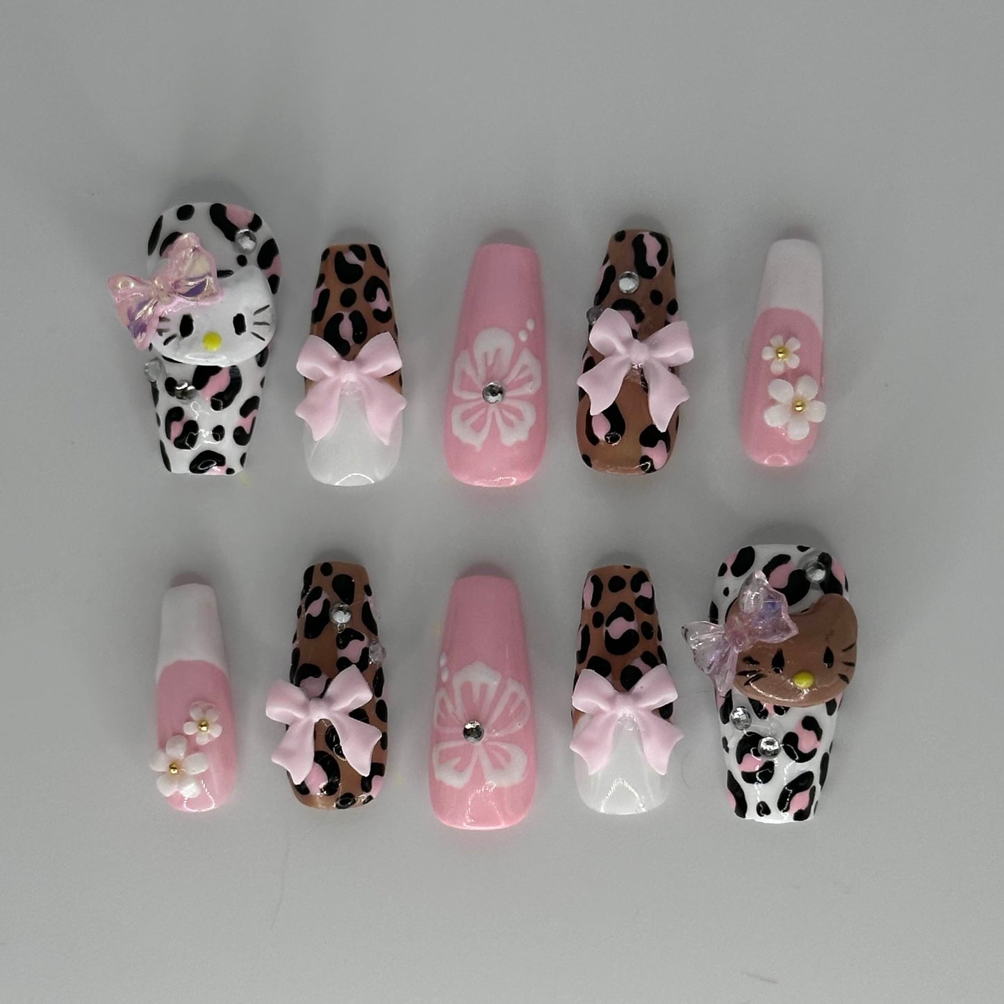 Cheetah Kitty (Press-on Nails)