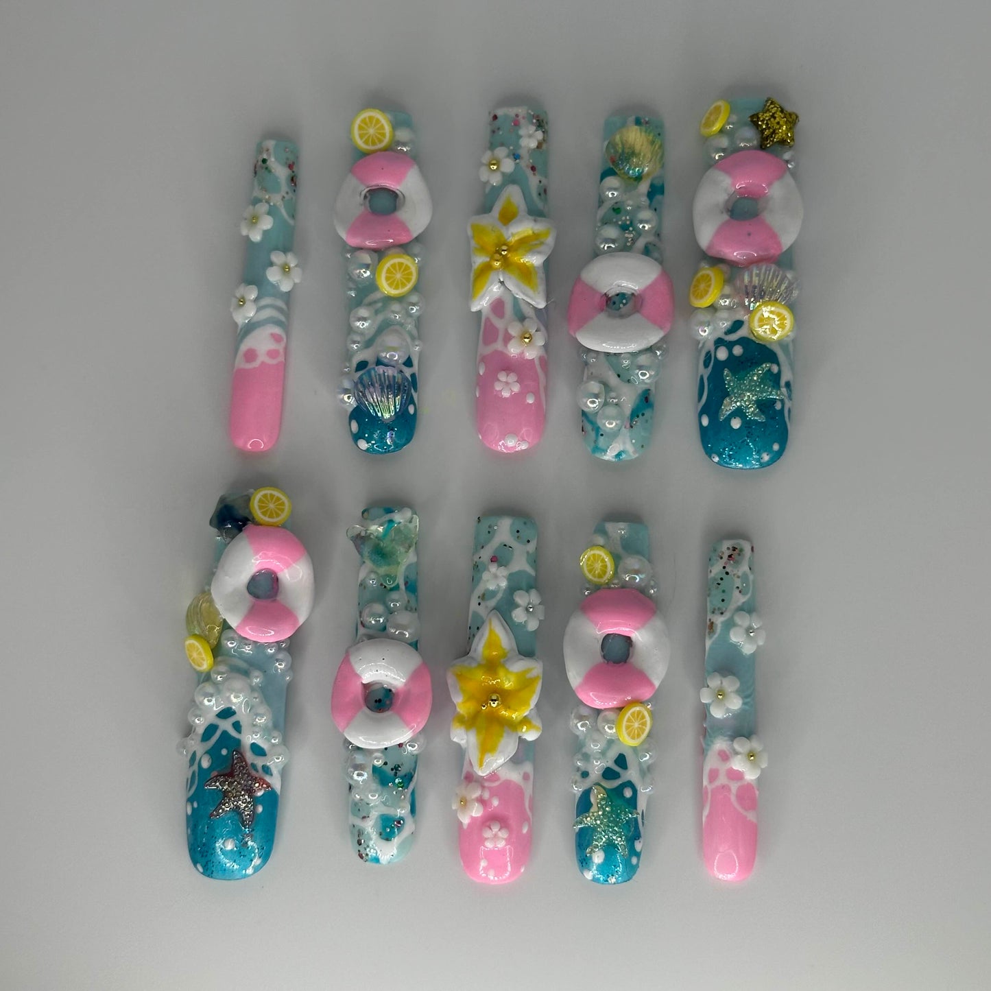 Beach Floaties (Press-on Nails)